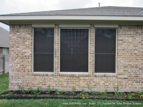 Solar Screens for a bedroom, two windows that open and a fixed window.